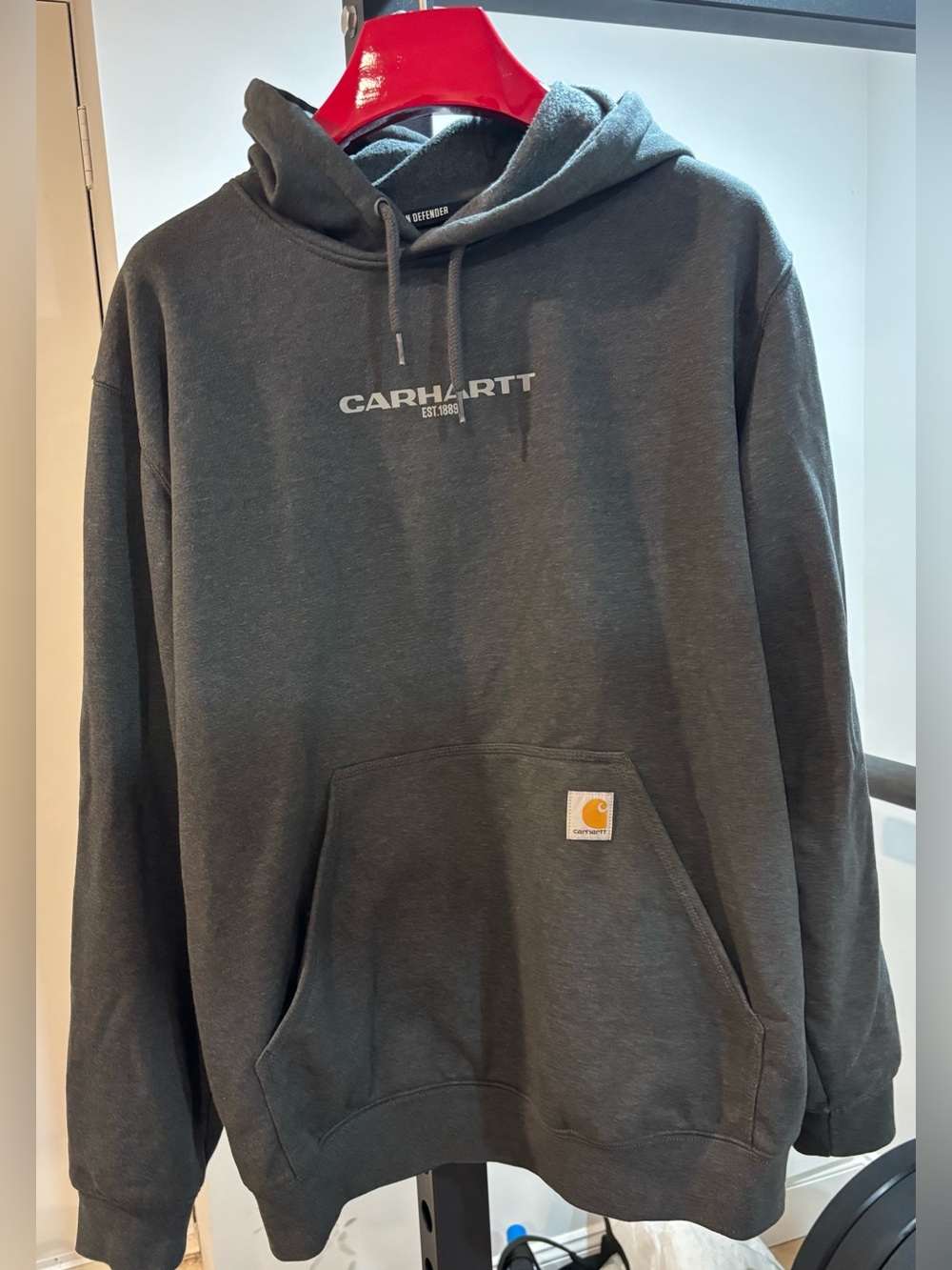 Carhartt Rain Defender Hoodie Loose Fit L Gray TS7031-M Pullover Sweatshirt